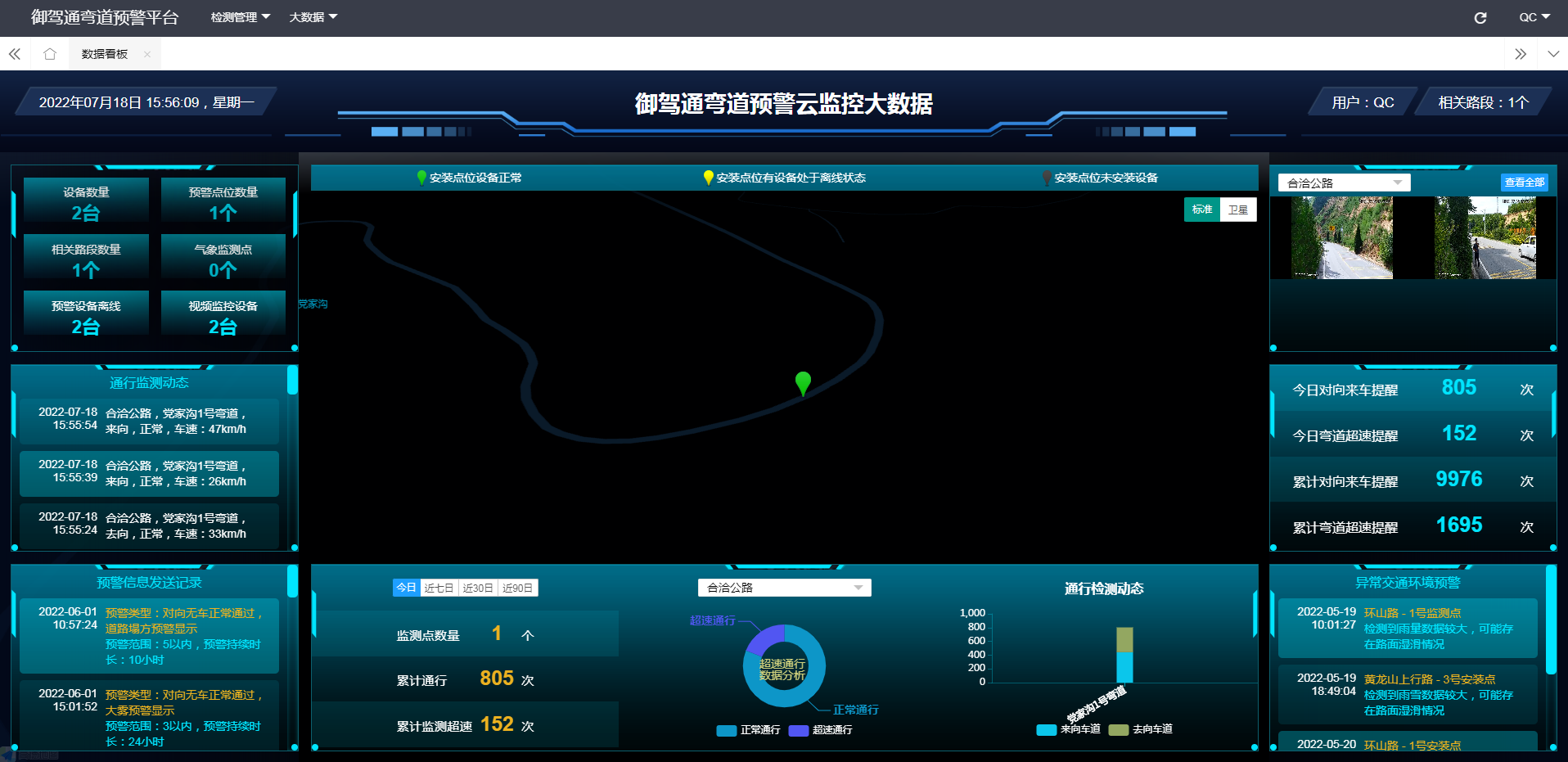 彎道會車預(yù)警系統(tǒng)(圖2)