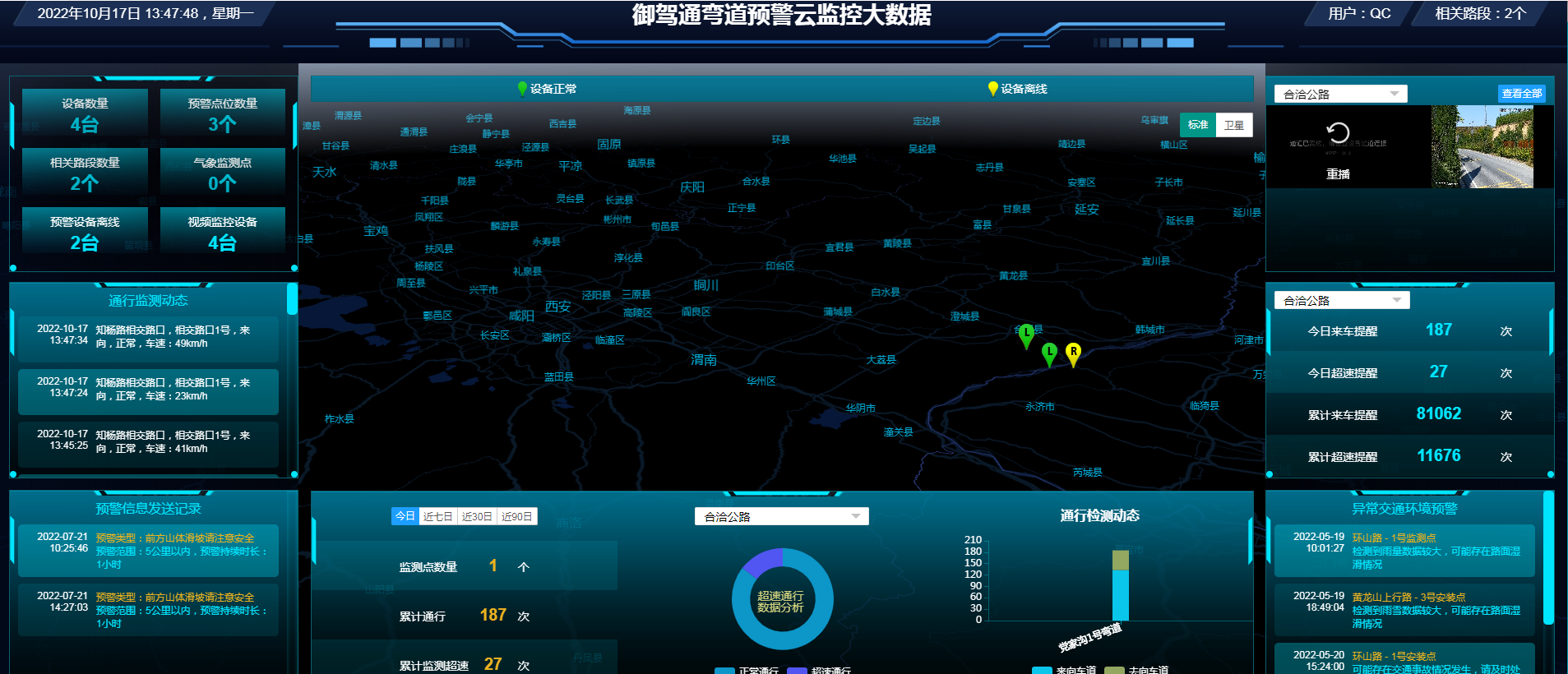 【御駕通】彎道會(huì)車預(yù)警系統(tǒng)助力合洽公路道路交通智能化管理(圖1)